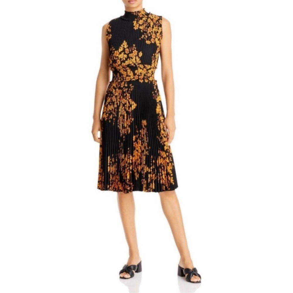 Nanette Lepore Black Skirt with Yellow Floral Design